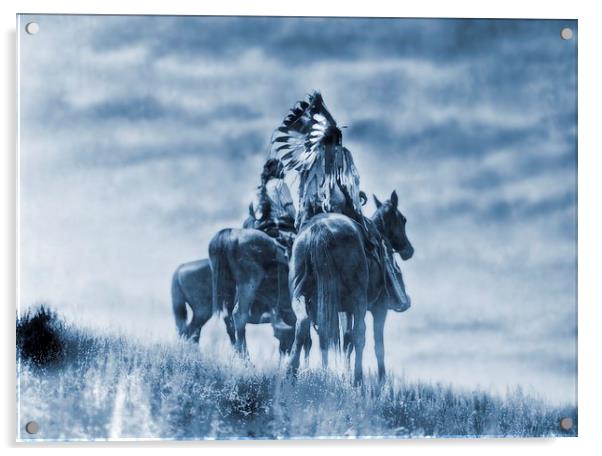 Cheyenne Warriors Acrylic by paul willats