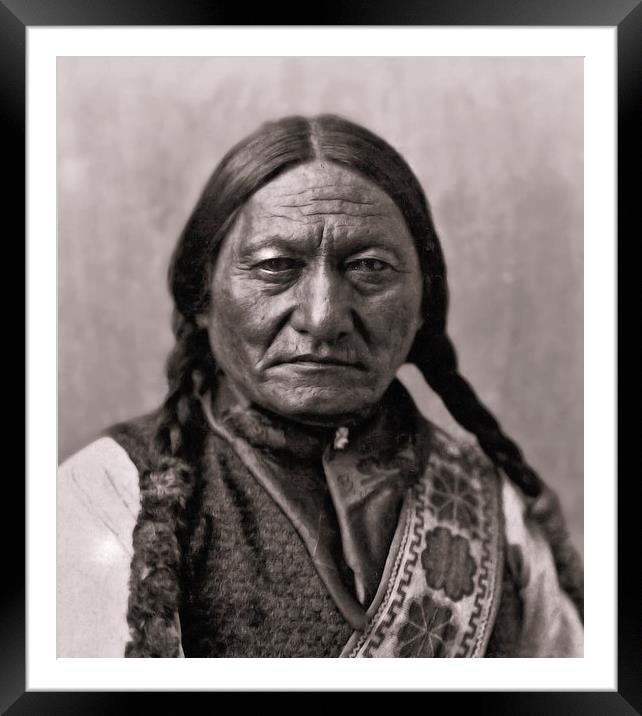  Sitting Bull Framed Mounted Print by paul willats