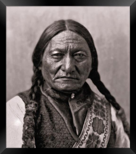  Sitting Bull Framed Print by paul willats
