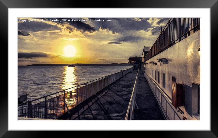  Sunset at Sea Framed Mounted Print by Graham Beerling