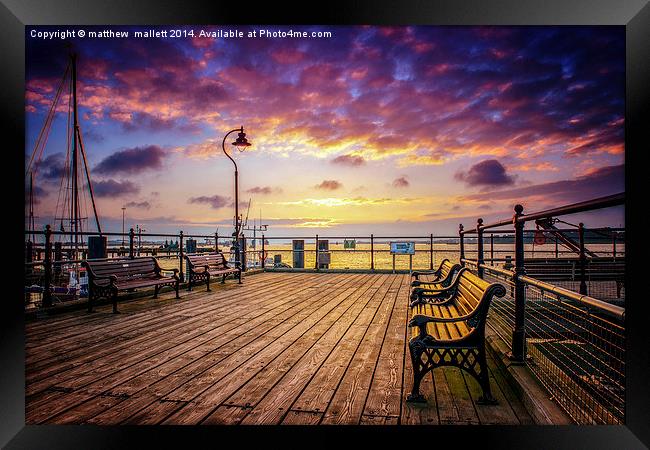  Halfpenny Pier at sunset Framed Print by matthew  mallett