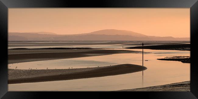  Loughor estuary at dusk Framed Print by Leighton Collins