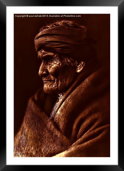 Apache Geronimo Framed Mounted Print by paul willats