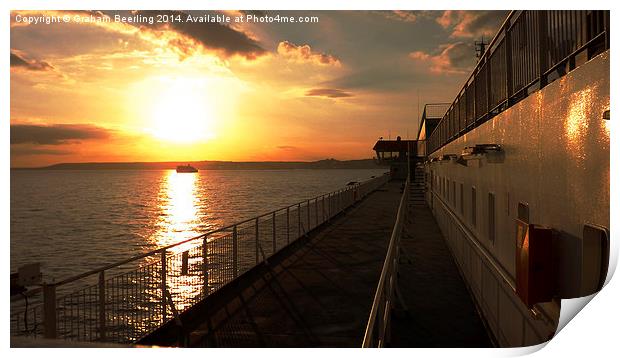 Sunset at Sea Print by Graham Beerling