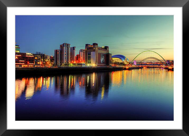  Reflecting on the Tyne Framed Mounted Print by Toon Photography