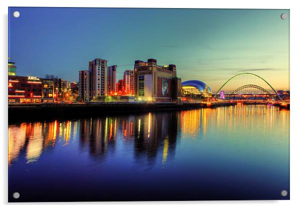  Reflecting on the Tyne Acrylic by Toon Photography
