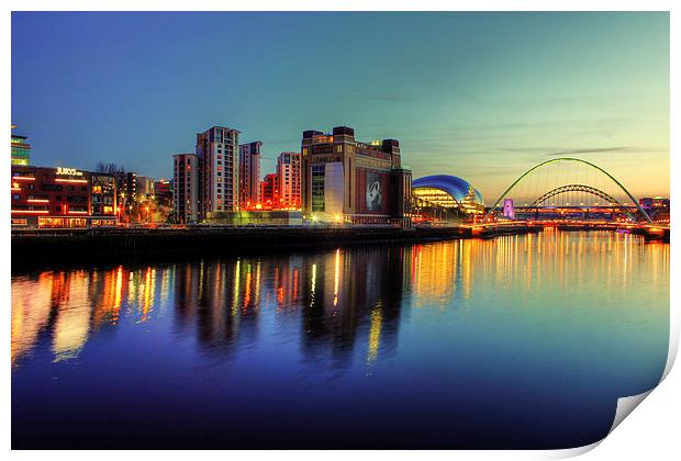  Reflecting on the Tyne Print by Toon Photography