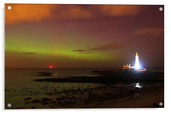  St Marys, Northern Lights. Acrylic by Toon Photography