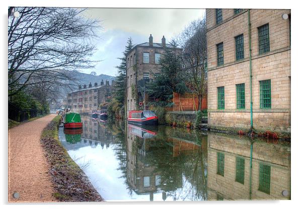Rochdale Canal Acrylic by Irene Burdell