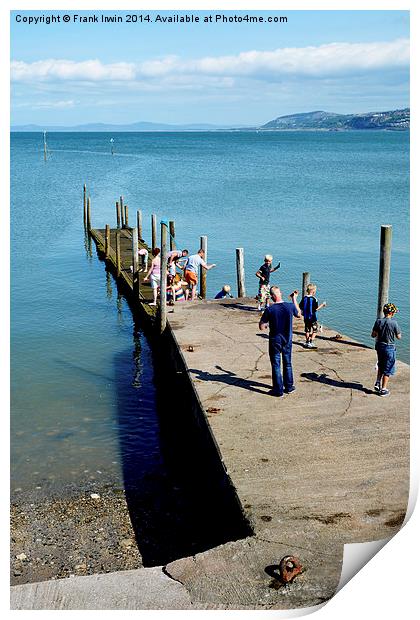  Crabbers in Rhos-on-Sea Print by Frank Irwin