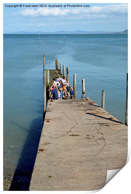 Young Crabbers in Rhos-on-Sea Print by Frank Irwin