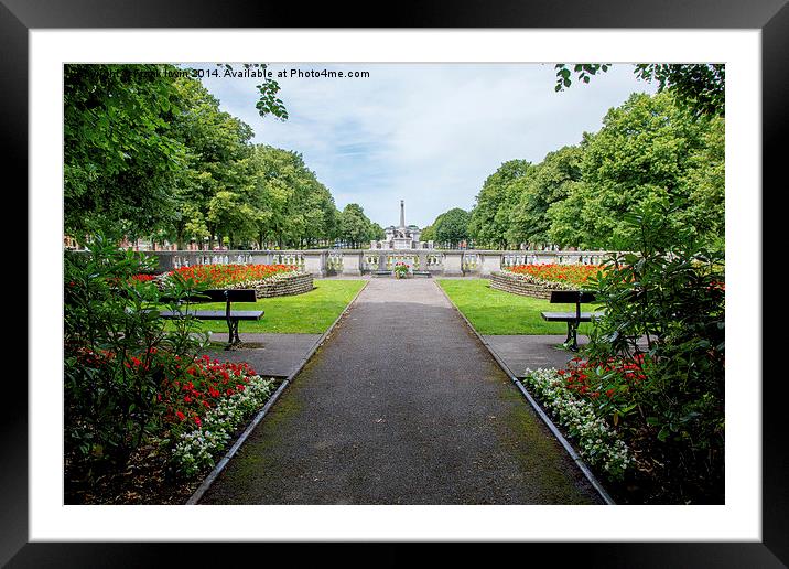  The Hillsborough memorial garden, Port Sunlight Framed Mounted Print by Frank Irwin