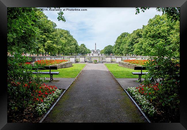  The Hillsborough memorial garden, Port Sunlight Framed Print by Frank Irwin