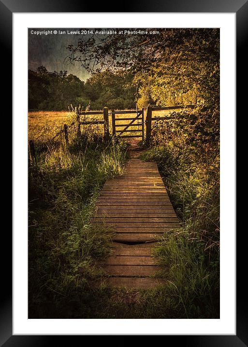  Gate into The Meadow Framed Mounted Print by Ian Lewis