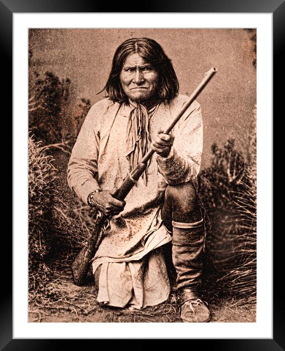 Apache Geronimo Framed Mounted Print by paul willats