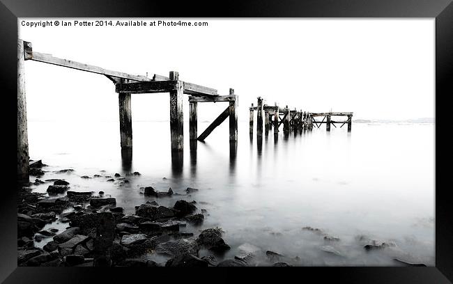  Old Pier at Aberdour, Fife, Scotland Framed Print by Ian Potter