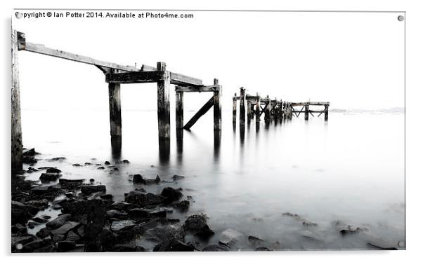  Old Pier at Aberdour, Fife, Scotland Acrylic by Ian Potter