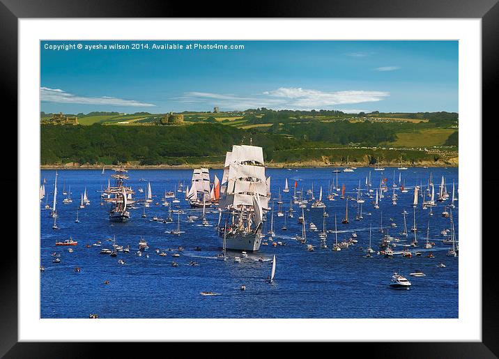 Tallships Regatta 2014 in Falmouth Framed Mounted Print by Pixel Memoirs