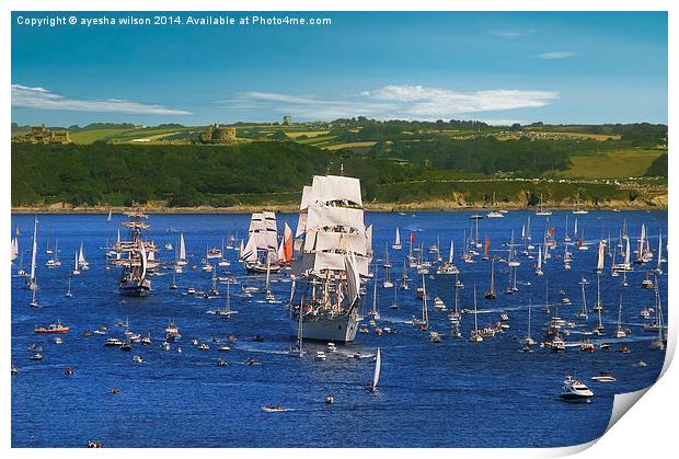 Tallships Regatta 2014 in Falmouth Print by Pixel Memoirs