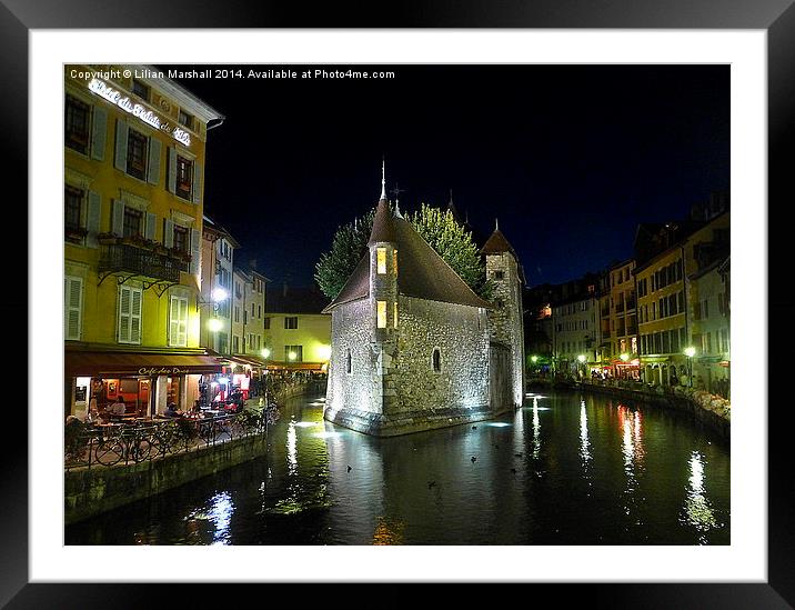  Palais de I'Isle Annecy. Framed Mounted Print by Lilian Marshall