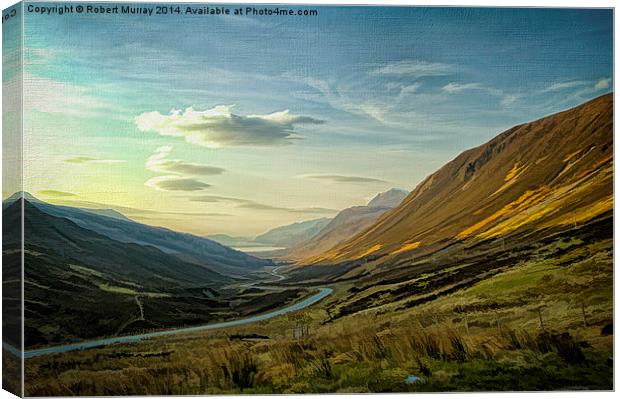  Highland Glen Canvas Print by Robert Murray
