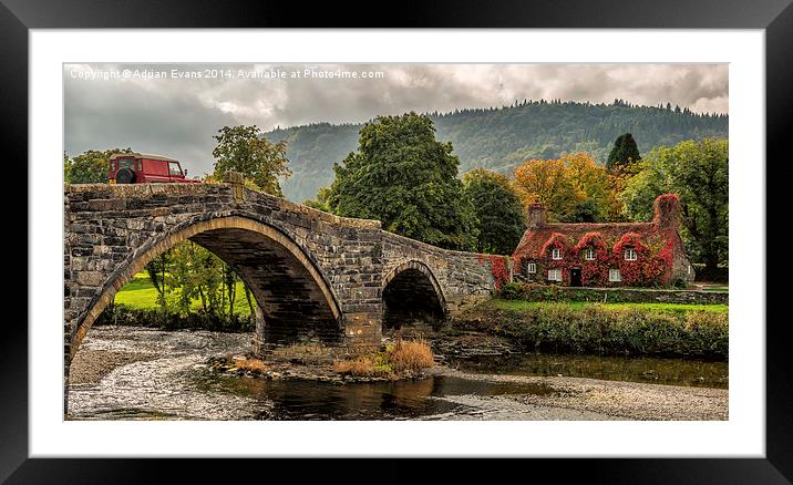 Llanrwst Cottage Wales Framed Mounted Print by Adrian Evans