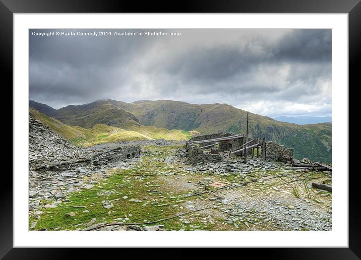  Abandoned mine on the Old Man of Coniston Framed Mounted Print by Paula Connelly