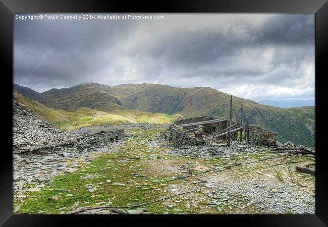  Abandoned mine on the Old Man of Coniston Framed Print by Paula Connelly