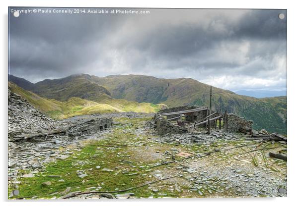 Abandoned mine on the Old Man of Coniston Acrylic by Paula Connelly