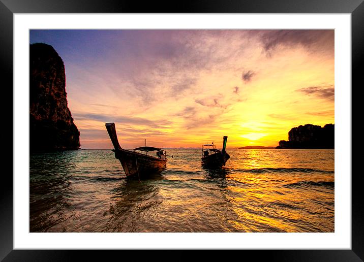  Railay Sunset Framed Mounted Print by Toon Photography