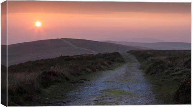  Sunset at Cefn Bryn, Gower Canvas Print by Leighton Collins