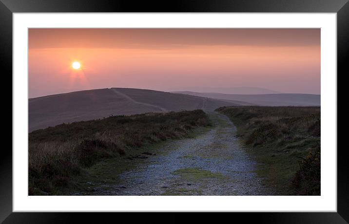  Sunset at Cefn Bryn, Gower Framed Mounted Print by Leighton Collins