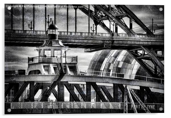  Tyne Bridges Acrylic by Ray Pritchard