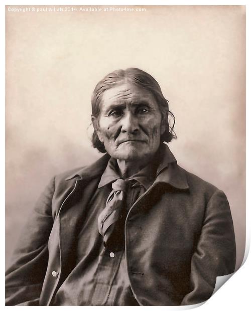 Apache Geronimo Print by paul willats