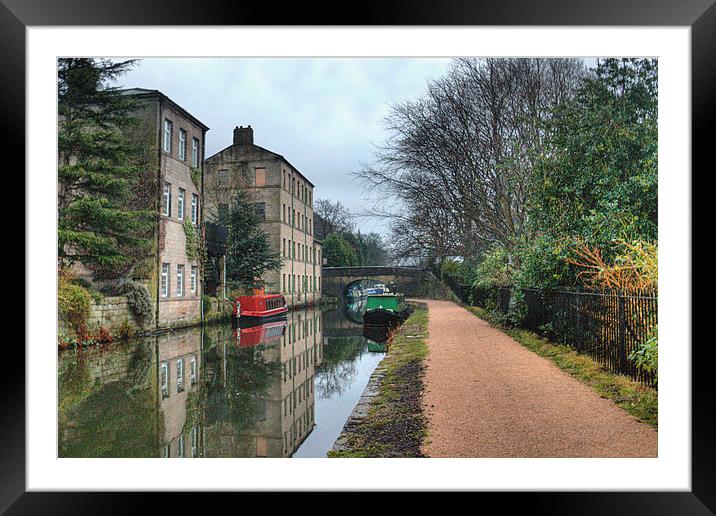  Rochdale Canal at Hebden Bridge Framed Mounted Print by Irene Burdell