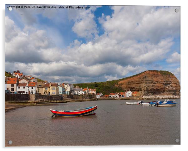  Staithes Harbour Acrylic by Peter Jordan