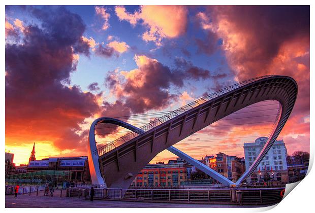  The Millennium Bridge, Sunset. Print by Toon Photography