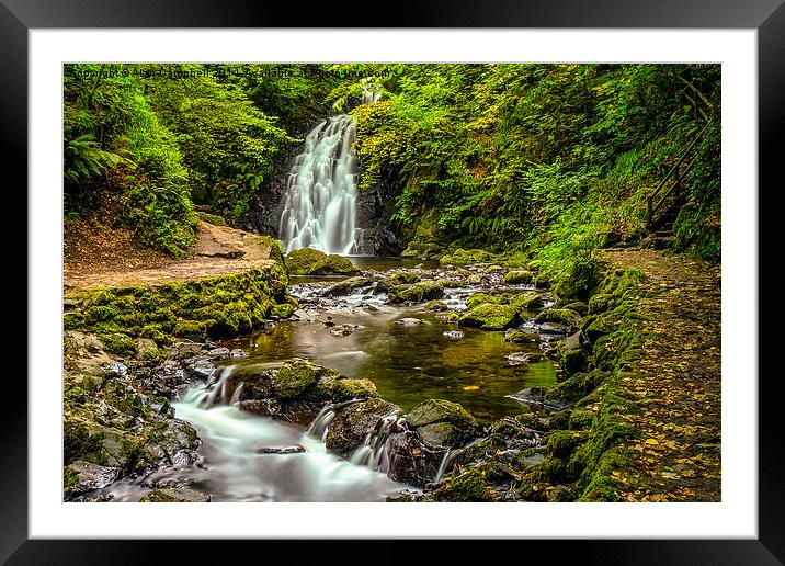 Glenoe Waterfall in Northern ireland Framed Mounted Print by Alan Campbell