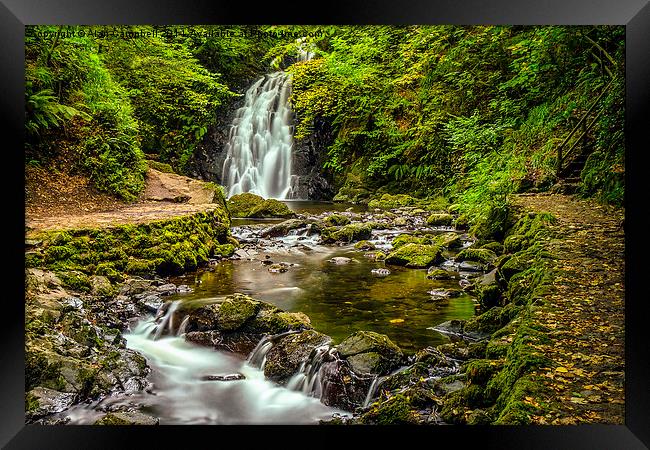Glenoe Waterfall in Northern ireland Framed Print by Alan Campbell
