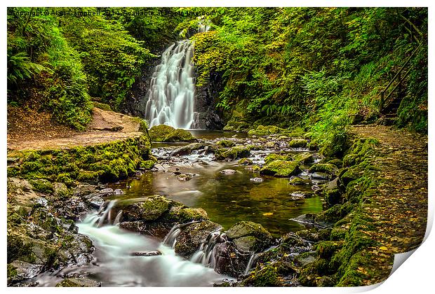 Glenoe Waterfall in Northern ireland Print by Alan Campbell