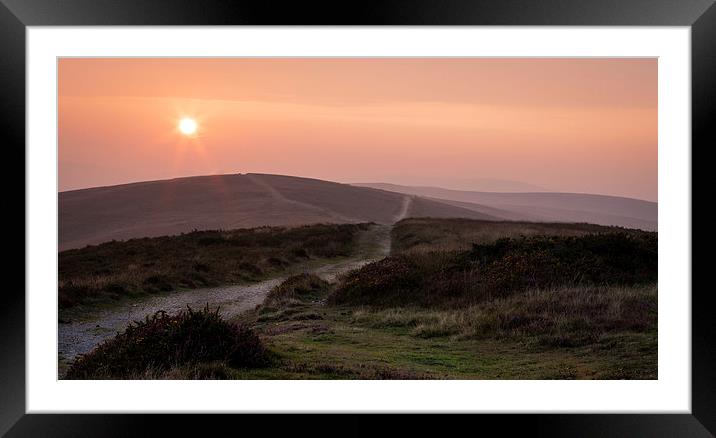  The road to Cefn Bryn, Gower Framed Mounted Print by Leighton Collins