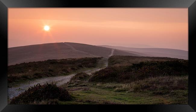  The road to Cefn Bryn, Gower Framed Print by Leighton Collins