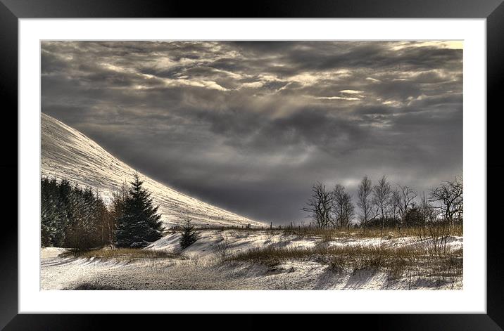 Winter on the beacons Framed Mounted Print by TIM HUGHES