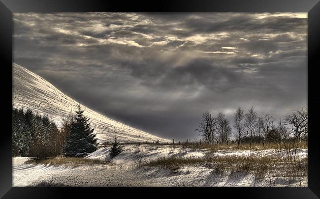 Winter on the beacons Framed Print by TIM HUGHES