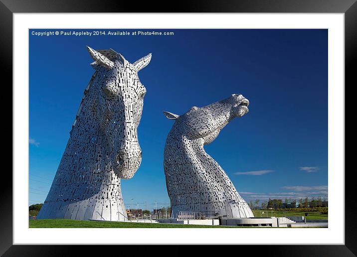  The Kelpies at the Helix, Falkirk 2 Framed Mounted Print by Paul Appleby