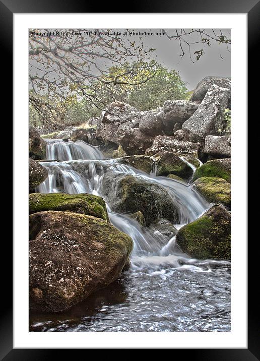  Moorland stream Framed Mounted Print by Images of Devon