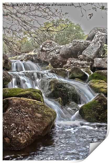  Moorland stream Print by Images of Devon
