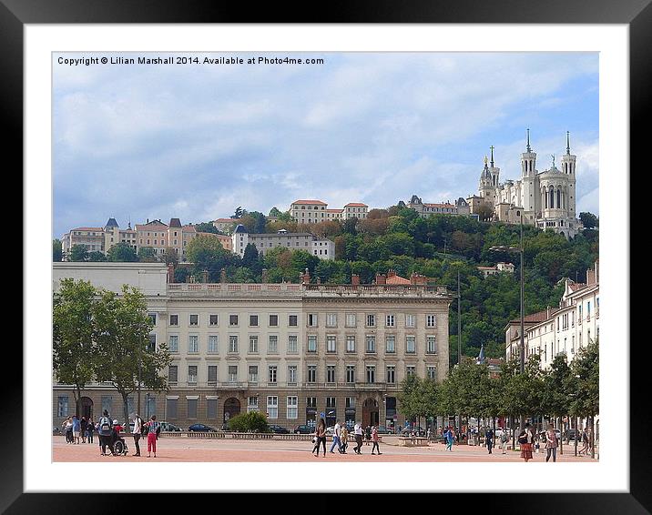 Forviere Basilica-Lyon. Framed Mounted Print by Lilian Marshall