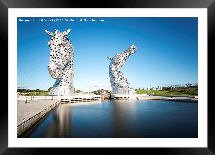  The Kelpies at the Helix, Falkirk Framed Mounted Print by Paul Appleby