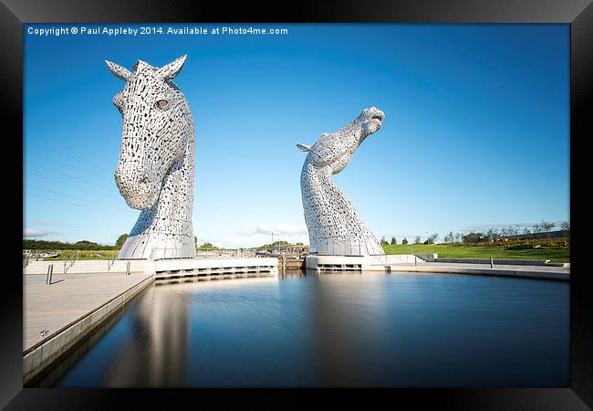  The Kelpies at the Helix, Falkirk Framed Print by Paul Appleby